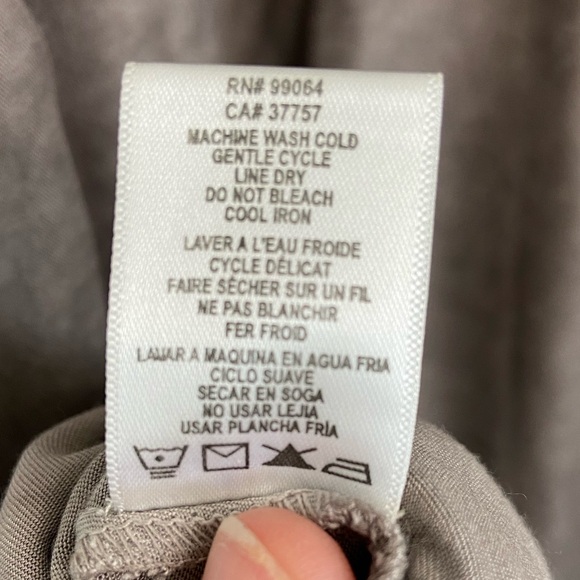 RVCA Tunnel Vision Tank Top Size Small Gray Long A-Line V-Neck - Picture 4 of 5